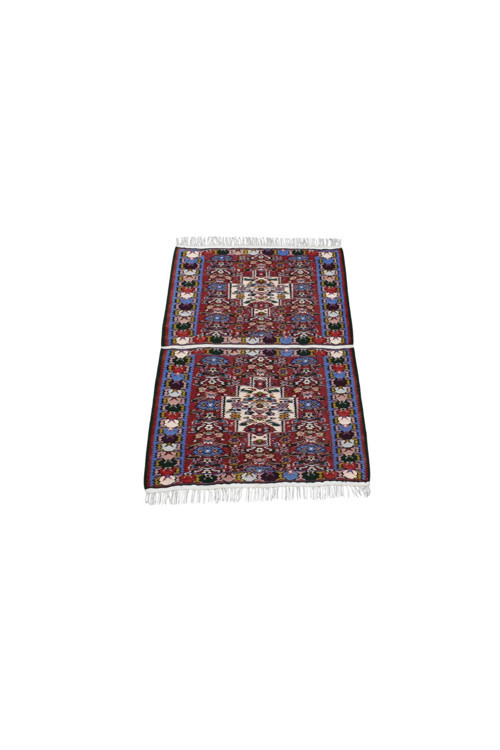 El Dokuma Benzersiz İran Sine Yün Kilim 6276