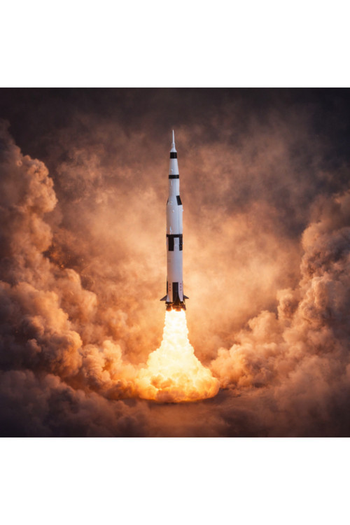 Saturn V Roket Gece Lambası Dekoratif ve Özel Hediye