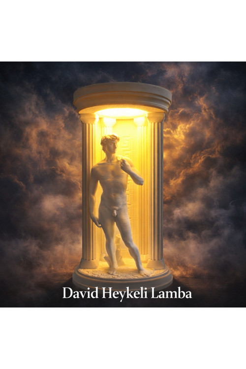 David Heykeli Lamba LED USB Dekoratif Gece Lambası Modern Ev Ofis Masa Lambası