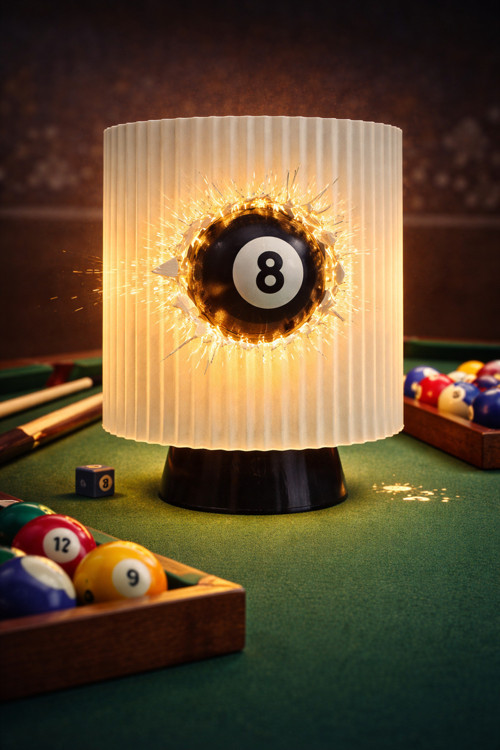 Gece Lambası -8 ball Dekoratif Lamba, Genç Oda, Özel Hediye