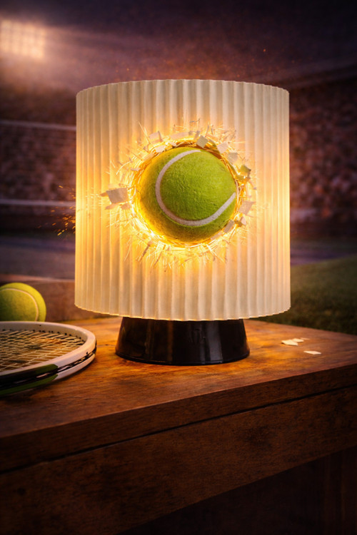Gece Lambası - Tenis Topu Dekoratif Lamba, Genç Oda, Özel Hediye