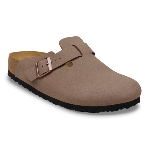 Boston Birko-Flor Nubuk Unisex Terlik, Açık Kahve
