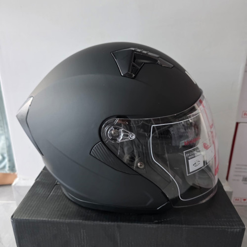 ÇENESİZ KASK JK528-1 MGE VİZÖRLÜ MAT SİYAH M