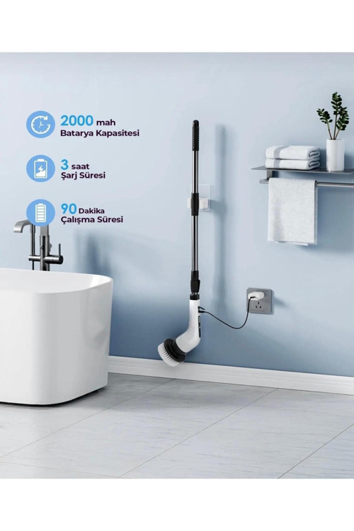 Majesty S9 Şarjlı Dijital Temizlik Fırçası – 9 Başlıklı Profesyonel Set