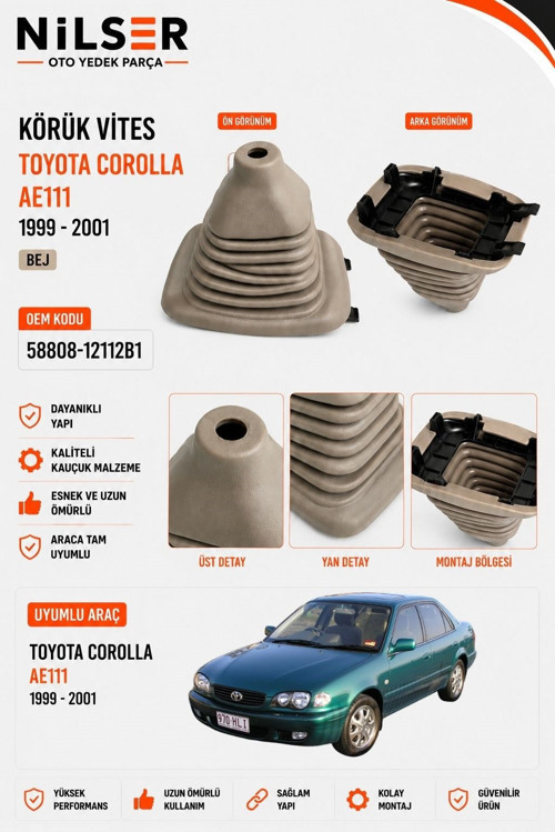 Toyota Corolla AE111 Vites Körük 1999-2001 Bej