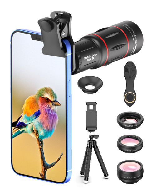 18X Telefoto 4'ü 1 Arada Lens Kiti