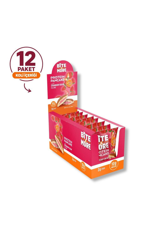 Çilekli Protein Pankek (50g x12 Adet)