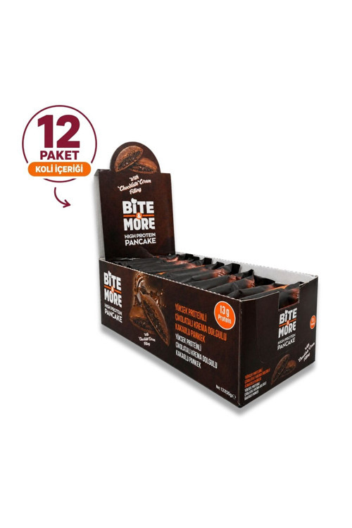 Çift Çikolatalı Kakaolu Protein Pankek (55g x 12 Adet)