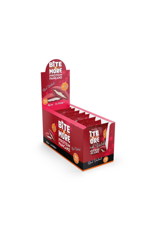 Red Velvet Beyaz Çikolatalı Protein Pankek (50g x 12 Adet)