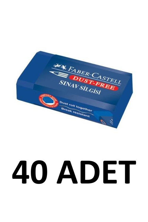 40 Adet Orta Boy Mavi Sınav Silgisi