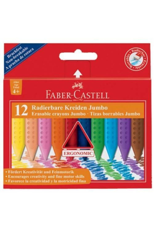 Faber-castell Mum Pastel Boya Wax Crayon Grip Jumbo 12 Li 12 25 40