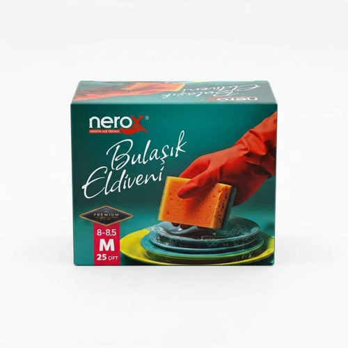 1 Kutu 8,8.5 Premium 25 Çift Bulaşık Eldiveni