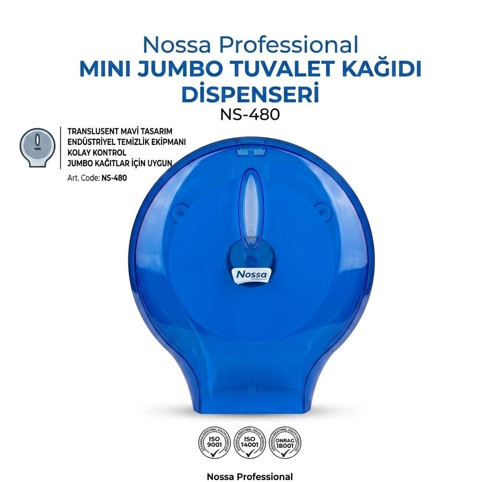 Mini Jumbo Tuvalet Kağıdı Dispenseri Mavi