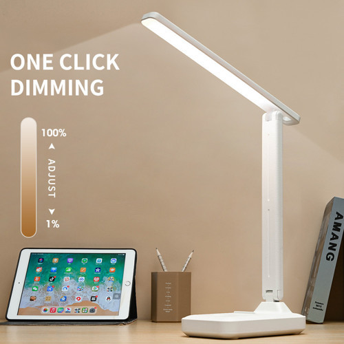 Şarjlı Masa Lambası – 3 Renk Dokunmatik & Telefon Standlı Gece Lambası (9W)