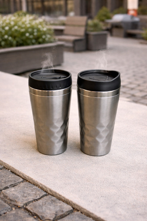 Kapaklı Mug Kupa Seyahat Kupası Sıcak Ve Soğuk İçecekler İçin Pratik Termos Bardak