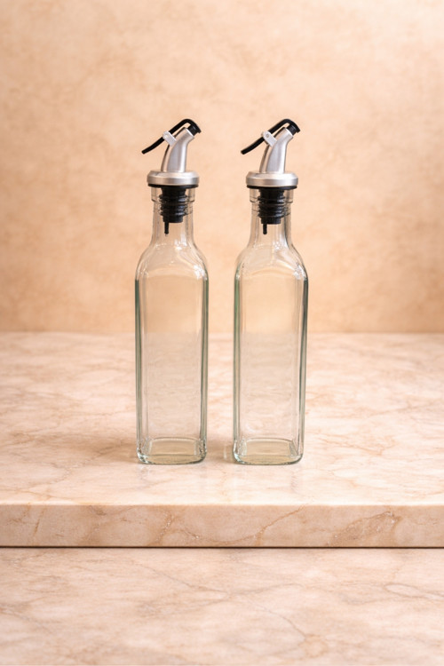 2 Adet 300 Ml Cam Yağlık Sirkelik