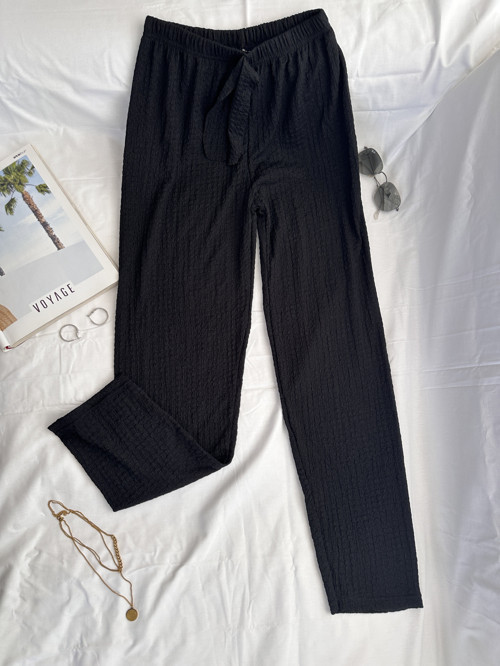 Intive Cool Comfort Waffle Kumaş Pamuklu Nefes Alabilir Basic Yazlık Jogger Pantolon (Cepsiz)