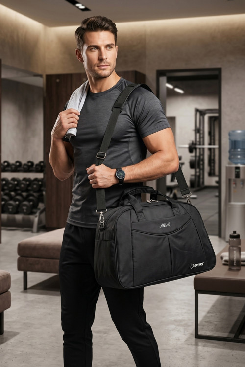 Adm 01 Büyük Boy Unisex Seyahat&Spor El Valizi Siyah