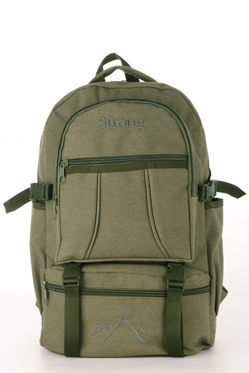 Sr-03 Unisex Kanvas Kumaş Laptop Bölmeli Outdoor Sırt Çantası Dağcı Sırt Çantası Escp01 Haki