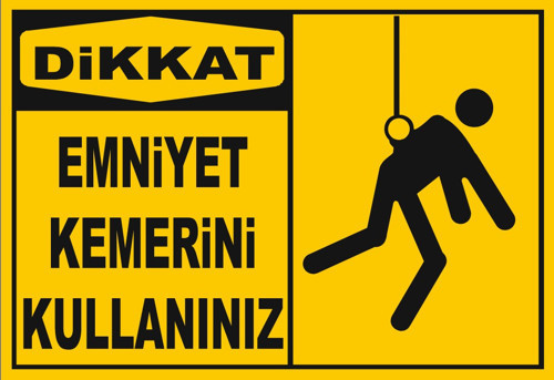 Emniyet Kemeri Kullanınız Sticker 20X28 Cm
