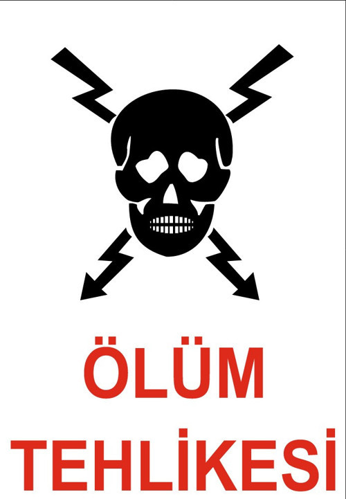 Ölüm Tehlikesi Sticker 20X28 Cm
