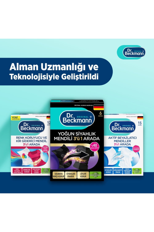 Renk Koruyucu Mendil Seti Renkliler Siyahlar Beyazlar 3’Lü