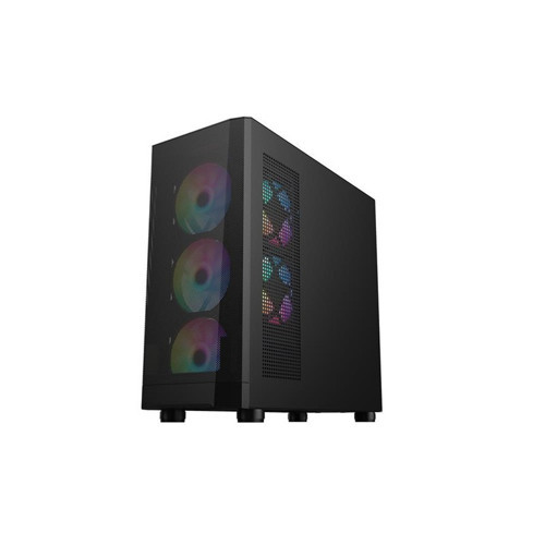 FD5-M SİYAH 600W 80+ ARGB 4X12CM FAN TEMPERLİ CAM MESH USB 3.0 M-ATX KASA