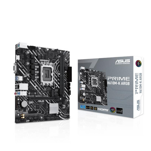PRIME H610M-K ARGB DDR5 5600MHZ 1XVGA 1XHDMI 1XM.2 USB 3.2 MATX 1700P (12. / 13. VE 14. NESİL İŞLEMCİ UYUMLU)