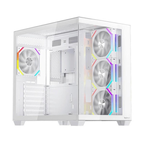 BV7 BEYAZ ACK 750W 80+ BRONZE ARGB 4X12CM FAN PANORAMİK TEMPERLİ CAM USB 3.0 ATX KASA