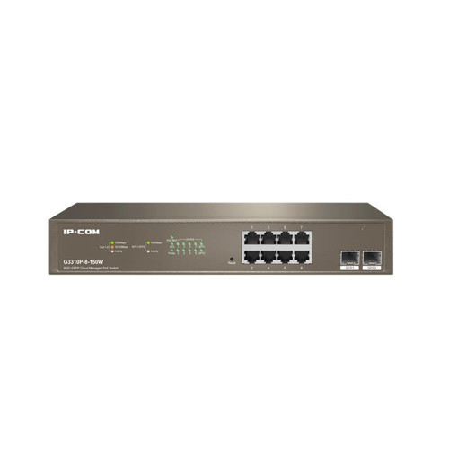 G3310P-8-150W 8 PORT GIGABIT + 2X1GB SFP UPLINK L2/CLOUD YÖNETİLEBİLİR RACK 130W POE SWITCH