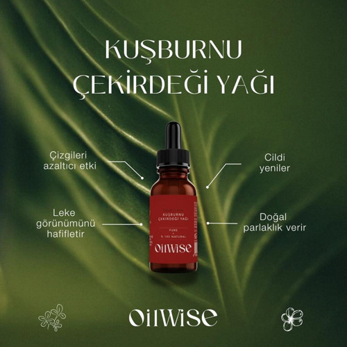 Leke ve Yaşlanma Karşıtı Kuşburnu Çekirdeği Yağı 30 ml