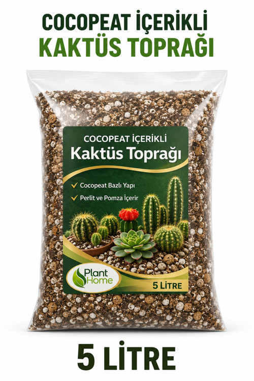 Kaktüs Toprağı Cocopeat Perlit ve Pomza Katkılı Özel Karışım 5 Litre
