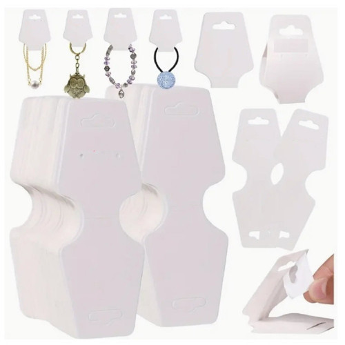 ( 50 X ADET ) 1 PAKET EL YAPIMI KRAFT TAKI GÖSTERİM KARTLARI KENDİNDEN YAPIŞKANLI PERAKENDE AMBALAJ BEYAZ 12 x 4.5CM
