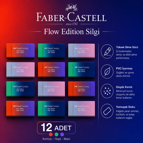 Faber Castell Flow Edition Silgi 12 Adet