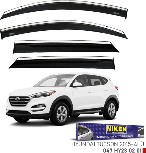 Hyundai Tucson Cam Rüzgarlığı Kromlu 2015