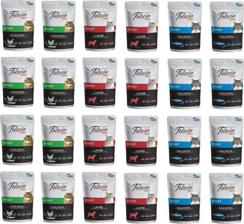 3 Çeşit Yetişkin Karma Yaş Mama 85 Gr. X 24 Adet