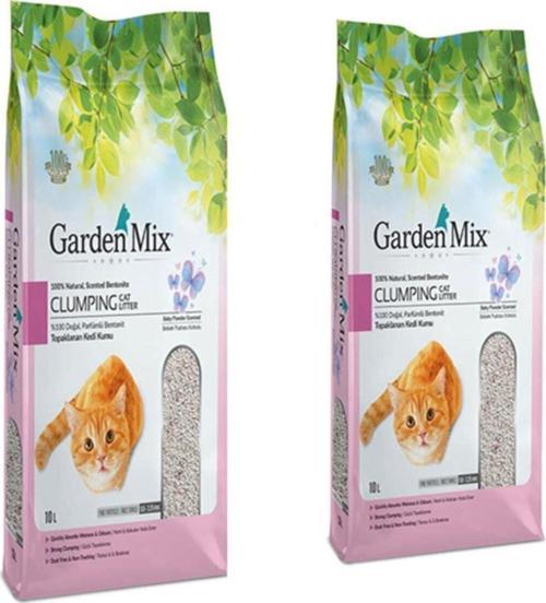 Bentonit Bebek Pudrası İnce Kedi Kumu 10 lt 2'li Paket