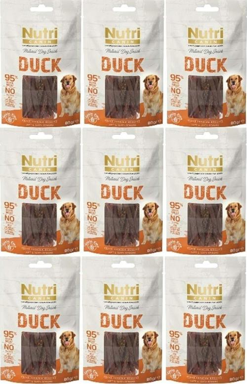 Duck Tahılsız Ördek Snack Köpek Ödülü 80gr 9 Adet