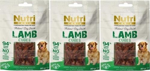Lamb Cubes Tahılsız Kuzu Küpleri Köpek Ödülü 80gr 3 Adet