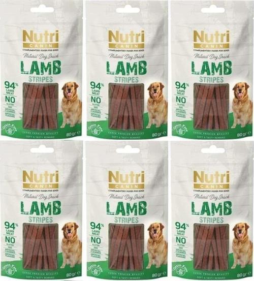 Lamb Stripes Tahılsız Kuzu Etli Köpek Ödülü 80gr 6 Adet