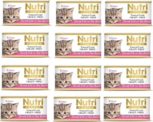 Tahılsız Tavuklu Ton Balıklı Yavru Kedi Konservesi 85 gr 12 Adet