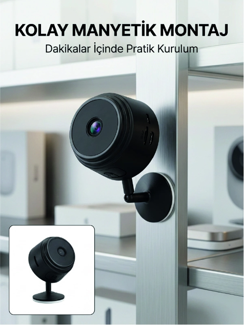zeyta12 Mini Wi-fi Güvenlik Kamerası A9 Hd Görüntü Hareket Algılama Ve Uzaktan Canlı İzleme