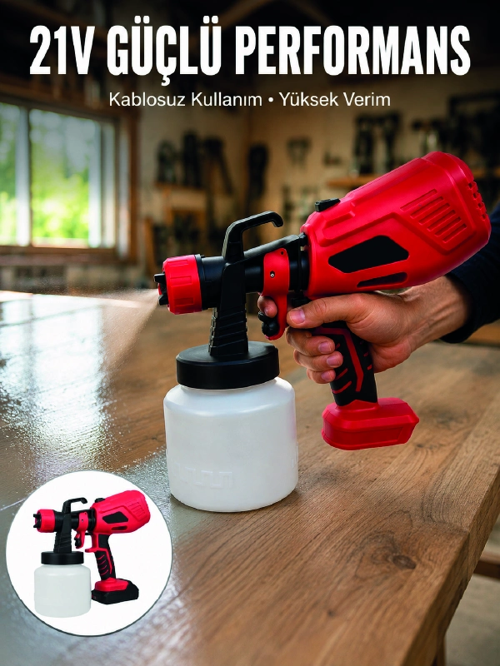 zeyta12 800 Ml Geniş Hazne İle Kesintisiz Boya Uygulaması zeytan45