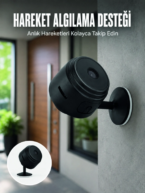 zentya4516 Mey İthalat® A9 HD Mini Güvenlik Kamerası Wi-Fi Bağlantılı Manyetik Tabanlı Ev ve