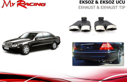 Mercedes W220 Egzoz Ucu Krom Çift Çıkış Komple Set S Serisi