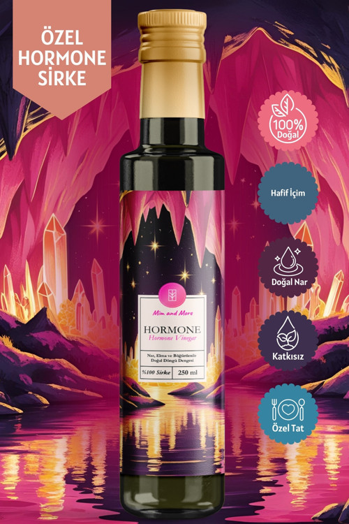 Hormone Sirke – Nar, Elma ve Böğürtlen Özlü, %100 Doğal, Katkısız Sirke, 250 ml
