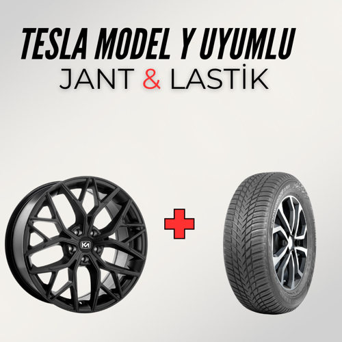 Tesla Model Y Uyumlu Nokian 255/40R20 Kış Lastiği 4 Adet Yılı:2024+KM 3420 20" Jant 4 Adet
