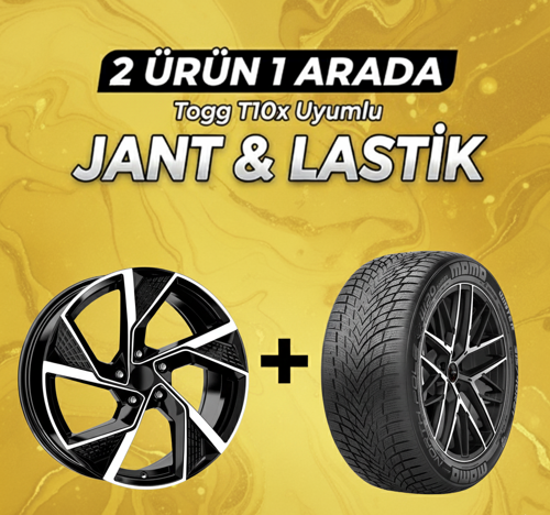 Togg T10x Uyumlu Momo235/50R19 Kış Lastiği 4 Adet Yılı:2025+DY739 BD 19" Jant 4 Adet