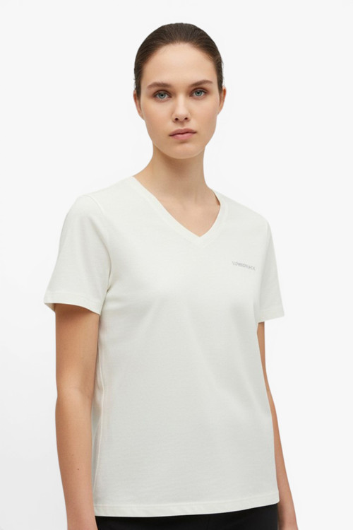 WB 11CT126 6FX EKRU Kadın Bej T-Shirt - 102063507