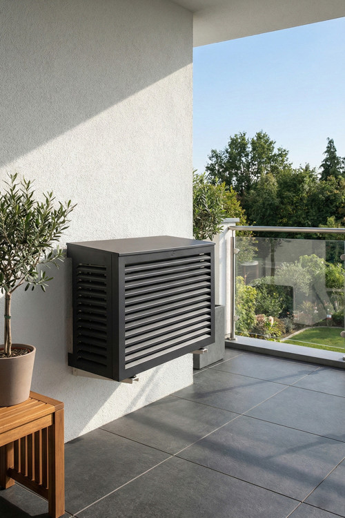 Klima Motoru/Dış Ünite Gizleme/Koruma Kafesi XL 120x62x150(H) Alüminyum Açılı Condor